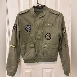 Romeo & Juliet Couture Green Bomber Jacket